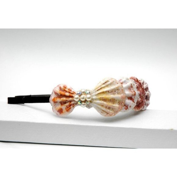Handmade Seashell Headband OOAK - Picture 3 of 5